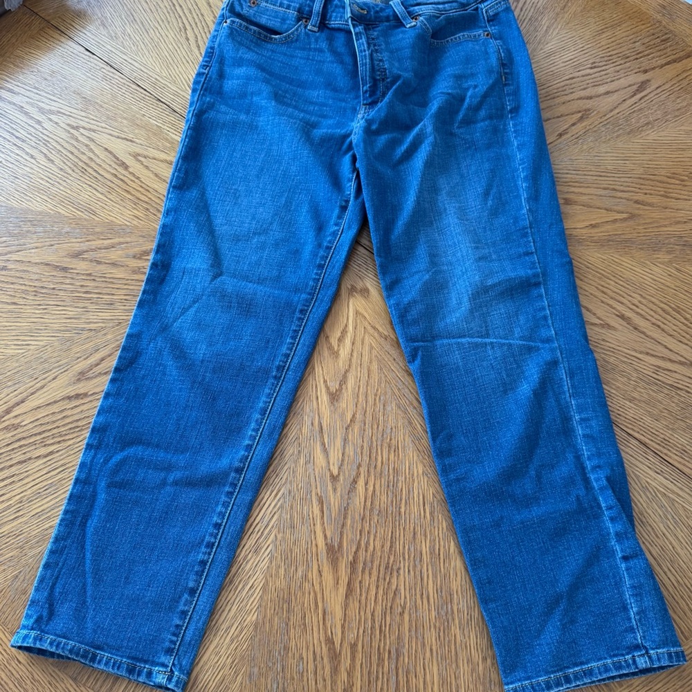 Talbots Flawless Straight Leg Crop Blue Jeans Women’s Jr Misses size 6